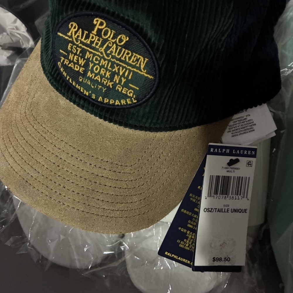 Ralph Lauren Green and Tan Cap